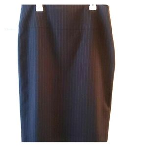 Pinstriped pencil skirt